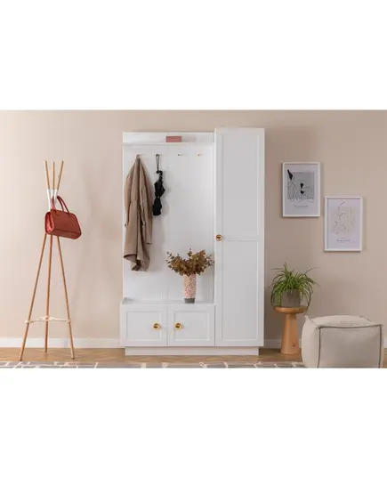 HENRY Mid Hallway Wardrobe - White – Buy in Bulk – Turkish Furniture – Zenio Mobilya​ - TijaraHub