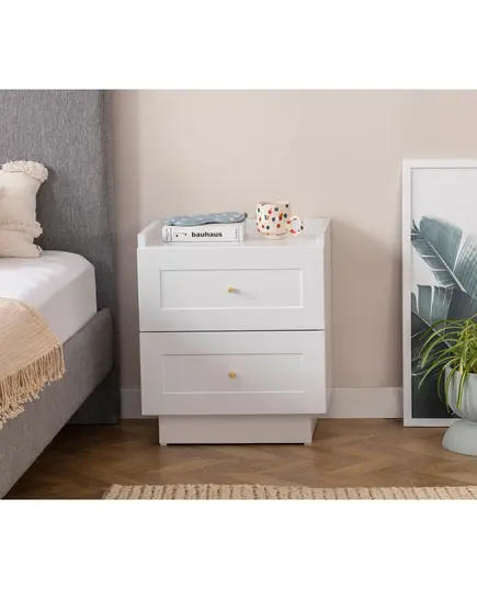 HENRY Nightstand 2 Drawer Combo - L 53 x W 49 x H 17 cm - B2B ​– Turkish Furniture – Zenio Mobilya - TijaraHub