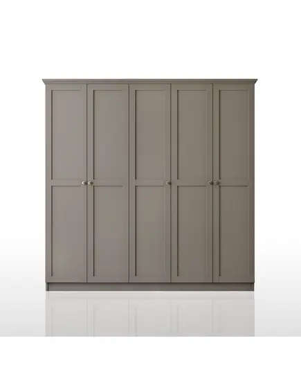 خزانة ملابس زينيو 5 أبواب جانبية - أنثراسيت - جملة - أثاث تركي - Zenio Mobilya - تجارة هب