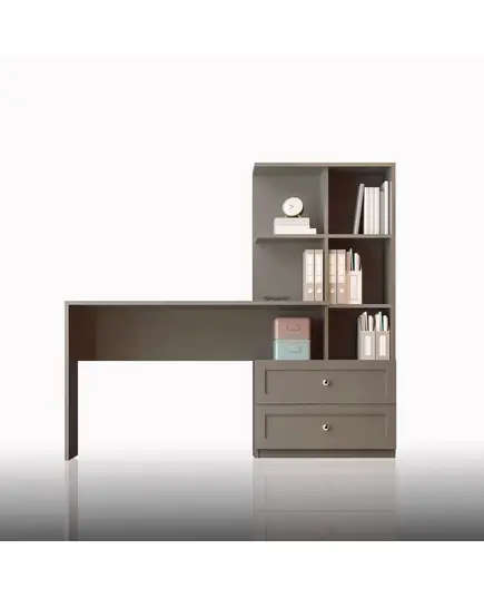 Zenio Side Desk with Bookshelf and Drawer - Anthracite – B2B – Turkish Furniture – Zenio Mobilya​ - TijaraHub
