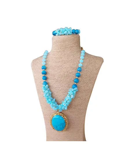 Light Blue Agate Stones - Handmade - B2B - Logy Accessories TijaraHub