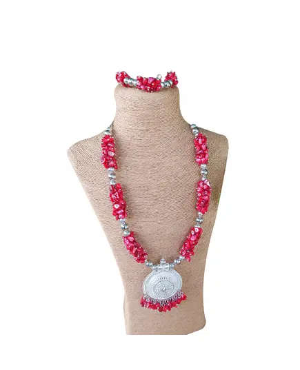 A Set of Red Mother Of Pearl Stones - Handmade - B2B - Logy Accessories​ - Tijarahub