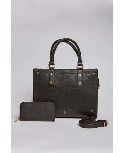 Women Faux Leather Bag - Wholesale - Black - Dalydress TijaraHub