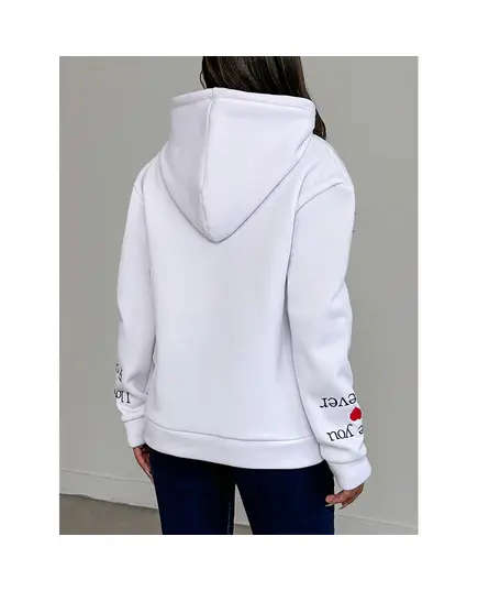 Women Sweatshirt - Wholesale - White - Erdil Tekstil TijaraHub