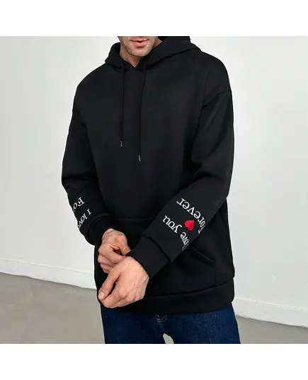 Men Sweatshirt - Wholesale - Black - Erdil Tekstil TijaraHub