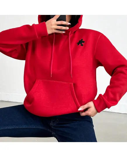 Women Sweatshirt - Wholesale - Red - Erdil Tekstil TijaraHub