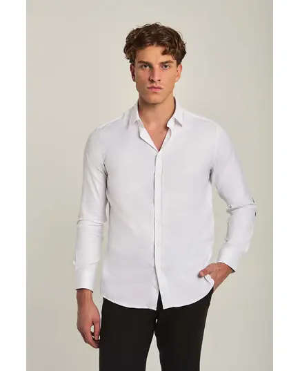 Twill Shirt Button Collar - Wholesale - White - Dalydress TijaraHub