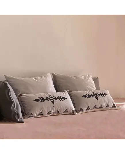 Silver with black embroidery cushion Handmade – Home Decor – Wholesale – Homasutra. TijaraHub!