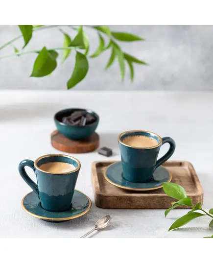 Golden Rim Coffee Cup Handmade Pottery – Home Decor – Wholesale - Homasutra TijaraHub!