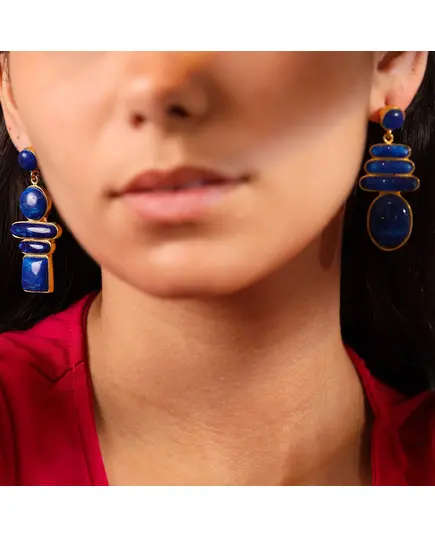 Deep Ocean Earrings - Handmade Jewelry - B2B - Plated Egyptian Gold 18k - Model: Y.E 0046 - Tijarahub