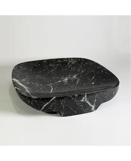 MUD - Deep Plate Natural Marble (L23 x W23 x H4 cm) - Hand Made Tijarahub