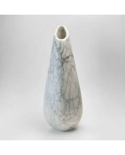 MUD - Lily Vase Natural Marble (L15.5 x W18.5 H41 cm) - Calacatta - Handmade Tijarahub