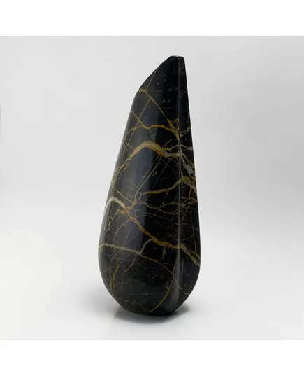 MUD - Lily Vase Natural Marble (L15.5 x W18.5 H41 cm) - Portoro - Handmade Tijarahub