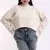 Long Sleeve Tricot Sweater - Women's Wear - 70% Cotton & 30% Polyester