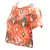 بلوزة مطبوعة باللون البرتقالي - ملابس بالجملة من مصر - ملابس حريمي - جودة عالية - تجارة هب
