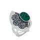 green women Silver Ring