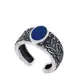 blue women Silver Ring