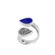 blue women Silver Ring