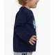 Long Sleeve T-Shirt Text Printed Navy Blue - Baby Boys' Wear - Cotton & Lycra