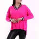 Long Sleeve Tricot Sweater - Women's Wear - 70% Cotton & 30% Polyester