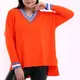 Long Sleeve Tricot Sweater - Women's Wear - 70% Cotton & 30% Polyester