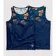 Sleeveless Printed Sports Tank Top Flowers - Men's Wear - Polyester