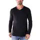 Long Sleeves V-Neck T-Shirt - Men's Wear - Mixed Poly-cotton