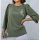 High Quality Olive Casual Embroidered Blouse - Buy in Bulk - Women's Clothes - Stylish - Tijarahub