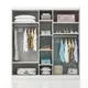 Henna 5 Doors Wardrobe 50 x 175 x 210 cm - Wholesale - White - Sunroyal Concept TijaraHub