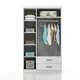 Henna 3 Doors 2 Drawers Wardrobe 50 x 105 x 210 cm - Wholesale - White - Sunroyal Concept
TijaraHub