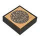 Wood and Leather Handmade Tea Box 25 x 25 x 7 cm - Buy in Bulk - Nehal Samy - Tijarahub