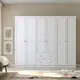 Zenio Side 6 Door 2 Drawer White Wardrobe – Bulk – Turkish Furniture – Zenio Mobilya. TijaraHub!