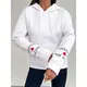 Women Sweatshirt - Wholesale - White - Erdil Tekstil TijaraHub