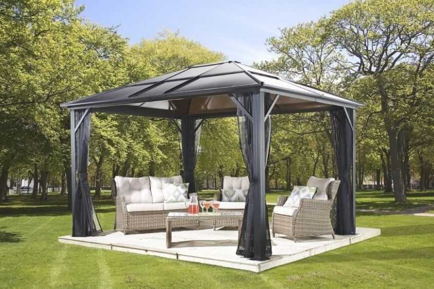 34 Metal Gazebo Ideas To Enhance Your Yard And Garden With Style Throughout Glass Gazebo (Gallery 19 of 25)