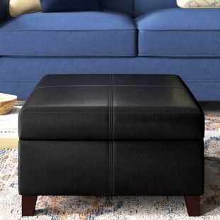 Featured Photo of Black Faux Leather Ottomans