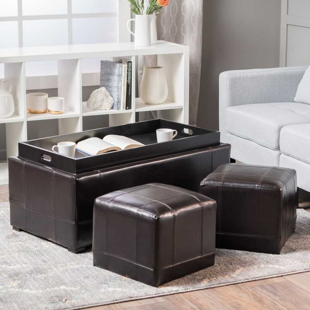 Buy Tray Top Ottomans & Storage Ottomans Online At Overstock | Our Best  Living Room Furniture Deals Pertaining To Ottomans With Reversible Tray (Gallery 12 of 15)
