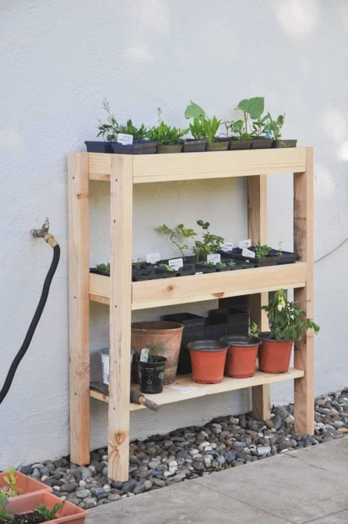 Diy Outdoor Plant Shelf – Hydrangea Treehouse Inside Outdoor Plant Stands (Gallery 2 of 15)