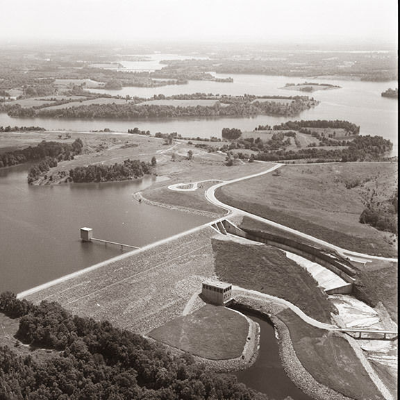 Tims Ford Dam early 1970's photo