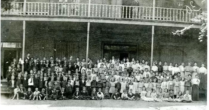 1906 - Public School Children in Front of the Former Mary Sharp School in Winchester TN