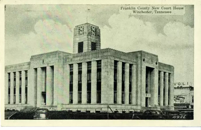 New Winchester TN Courthouse in the center of the Winchester Square - c1936