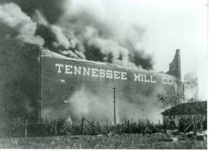 The Tennessee Mill Fire in 1912 from Estill Springs TN