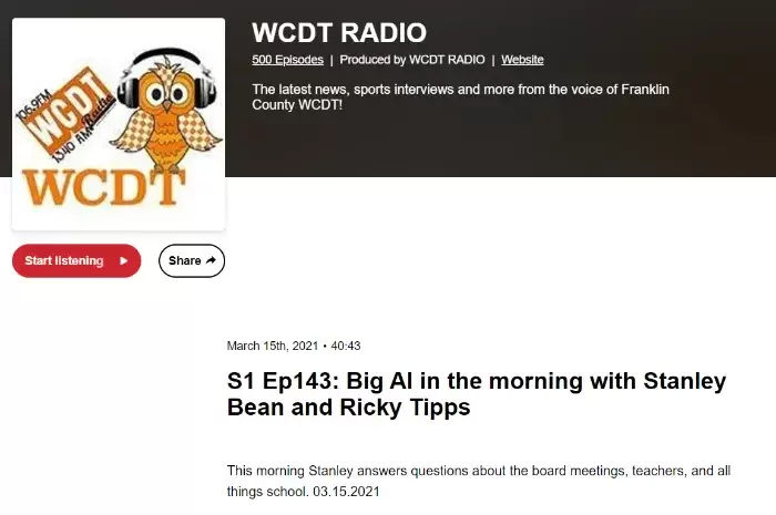Big Al and Ricky Tipps on WCDT Radio in Winchester TN