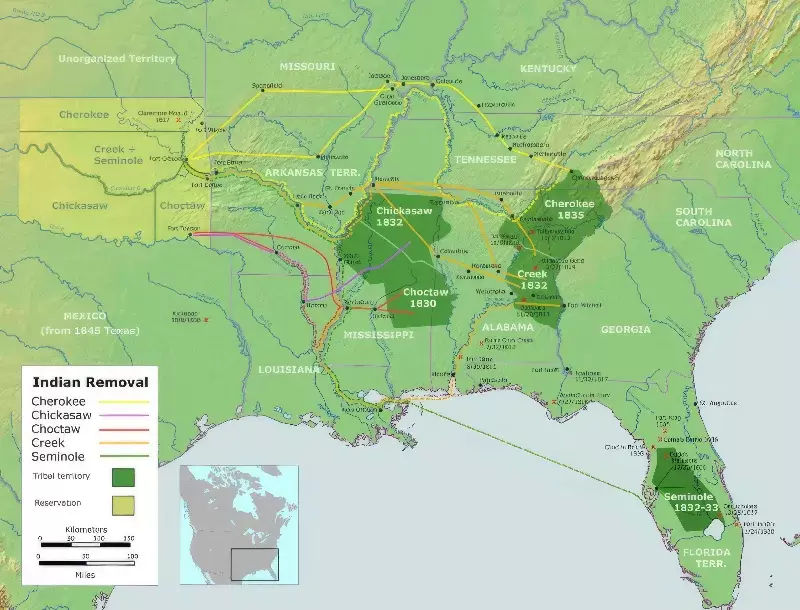 Trail of Tears through Winchester TN