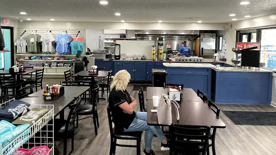 Inside Hard Dock Cafe at Tims Ford Marina