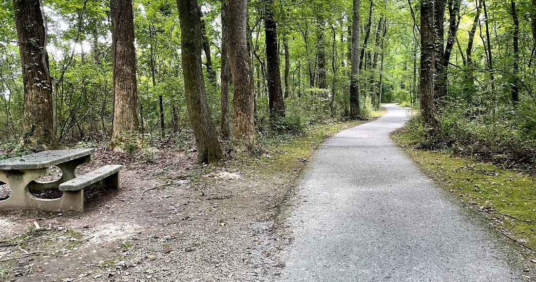 Walking path by Frazier McEwen Park in Tullahoma