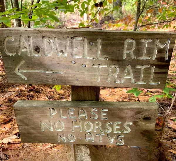 Caldwell Rim Trail in Sewanee