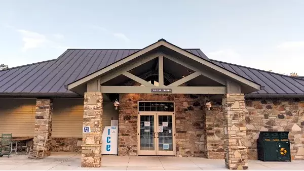 Tims Ford State Park Visitor Center where you begin the Lost Creek Overlook trail