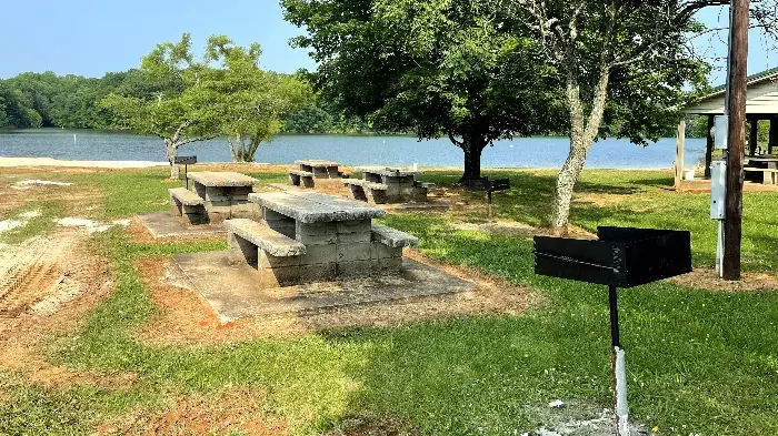 Dry Creek Beach Picnic Tables on Tims Ford Lake