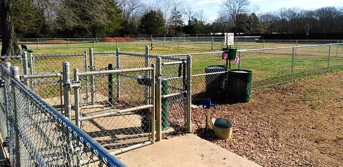 Entrance to the Tullahoma Dog Park / Pet Village Bark Park