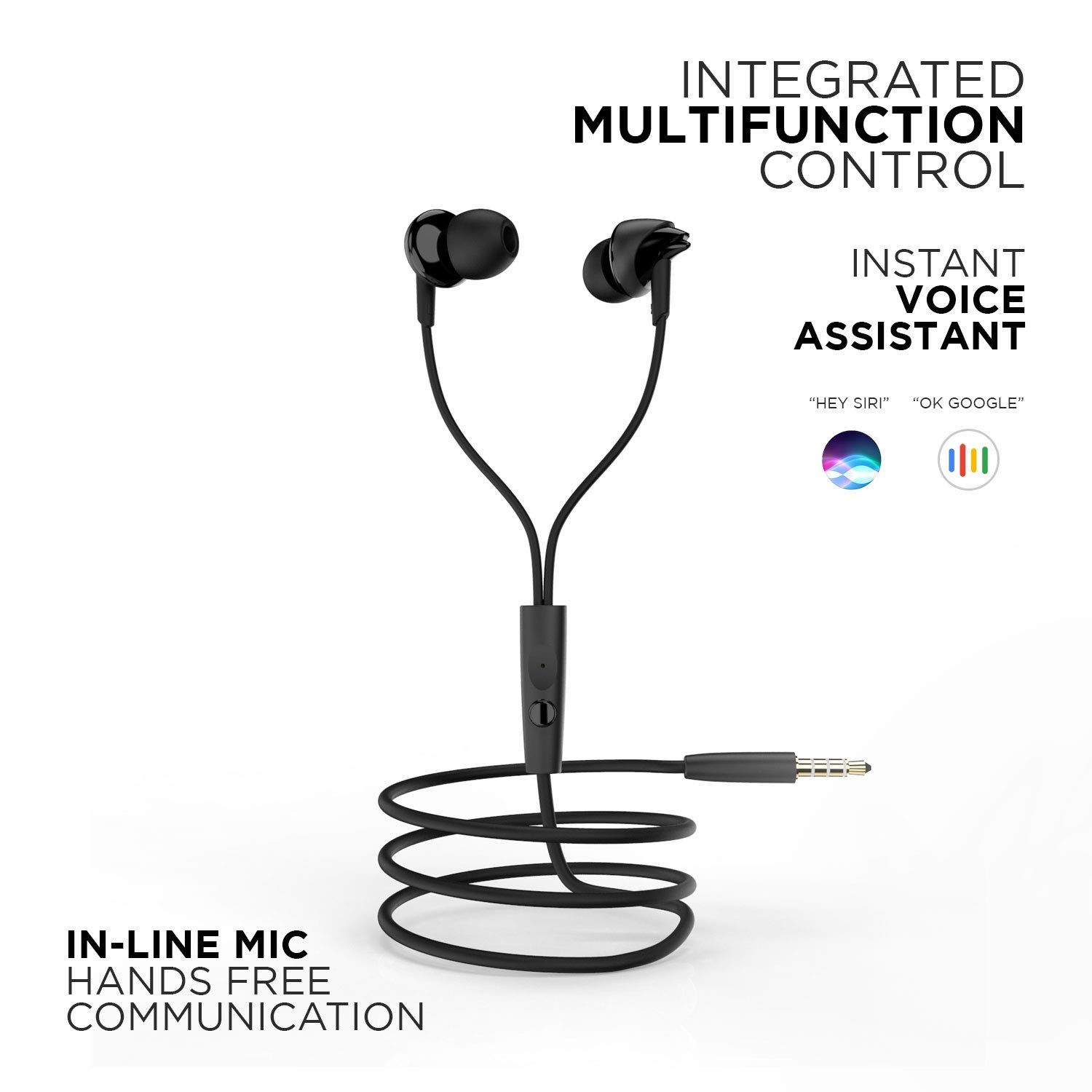 Boat Bassheads 100 In Ear Wired Earphone with Mic - Black